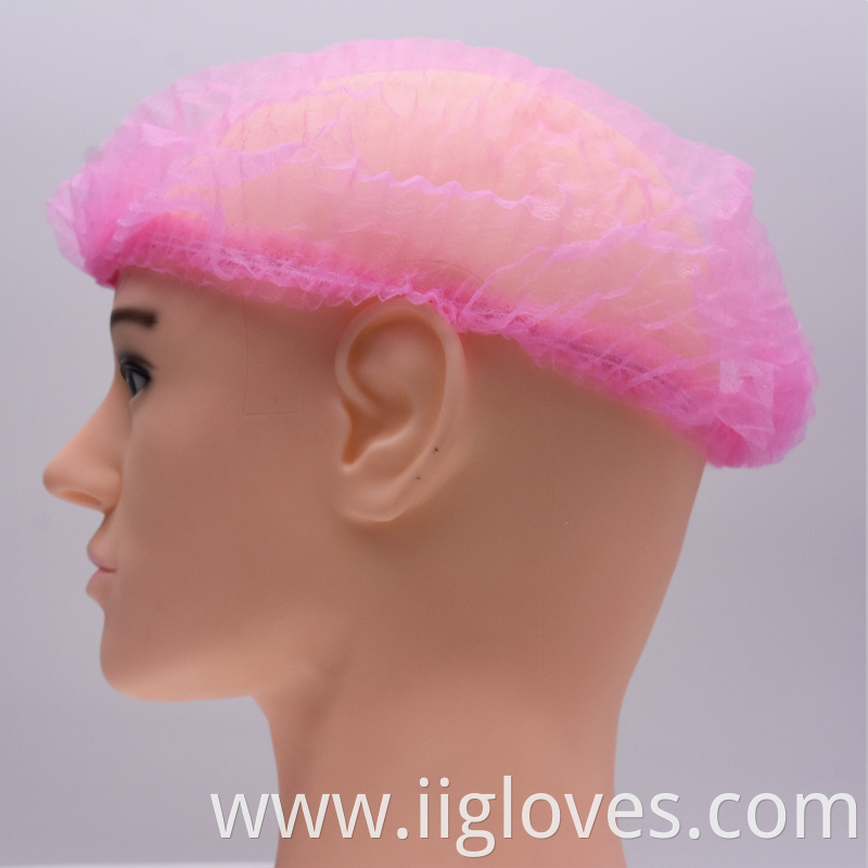 Non-woven Clip Cap Single/Double Elastic Hairnet Anti- dust Non-woven Bouffant Cap With 18'',19'' and 21''